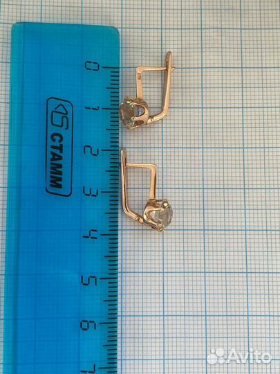 Золотые серьги СССР