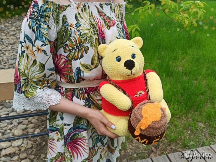 Вязаные игрушки ручной работы мишка, Винни-Пух