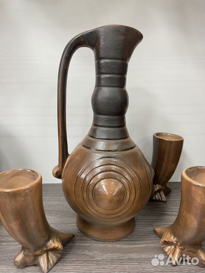 Кувшин со стаканами керамика