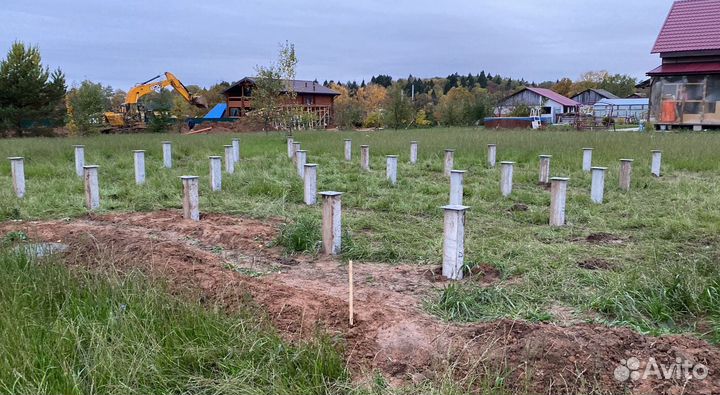 Железобетонные сваи установка под ключ монтаж