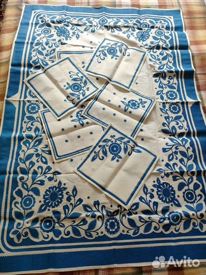 Полотенца х/б, скатерть, салфетки лен времён СССР
