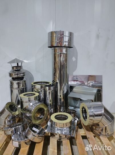 Дымоход 4 м Комплект Прямой Диаметр 180х250