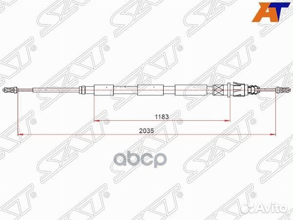 Трос ручного тормоза peugeot 307 00-10/ citroen