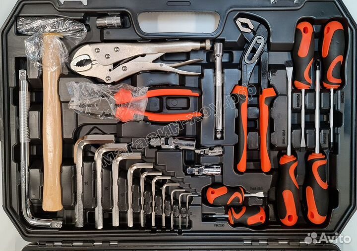 Набор инструментов для авто в чемодане 129 шт
