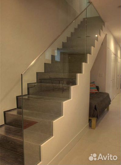 Стеклянные перила для лестниц