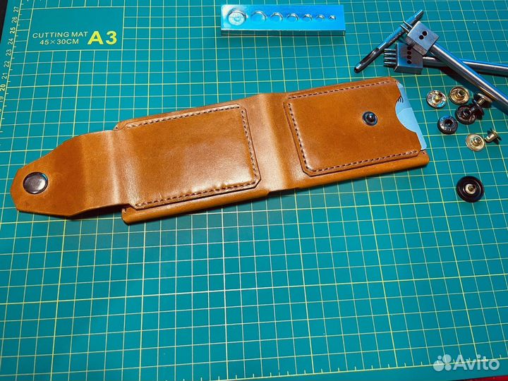 Кошелек мужской кожаный ручной работы