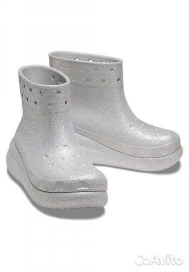 Сапоги Crocs crush glitter - все размеры 36-46