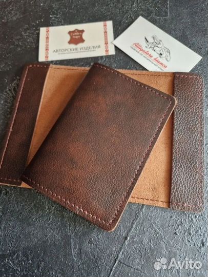 Новый кошелёк нат. кожа/Обложка на паспорт
