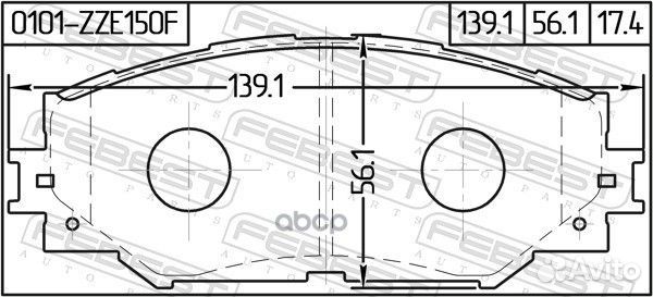 Колодки тормозные дисковые 0101ZZE150F Febest