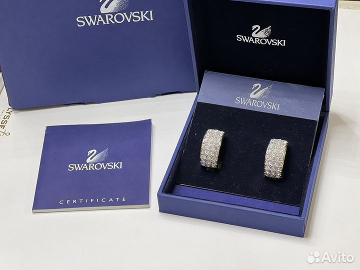 Swarovski серьги клипсы