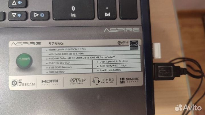 Ноутбук Acer aspire 5755G