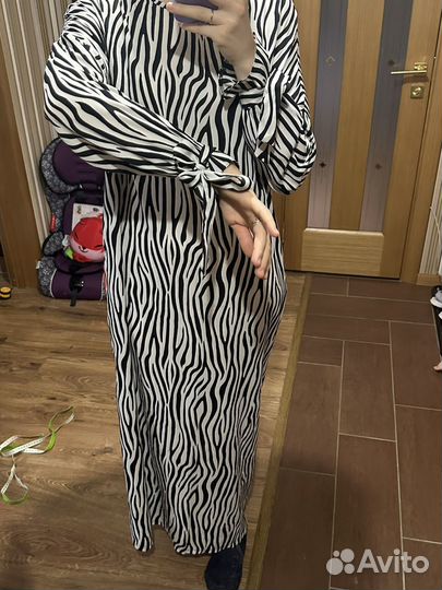 Платье летнее мусульманское шифон прямое 44