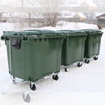 Мусорный бак пластиковый контейнер 1100л, Новосиньково