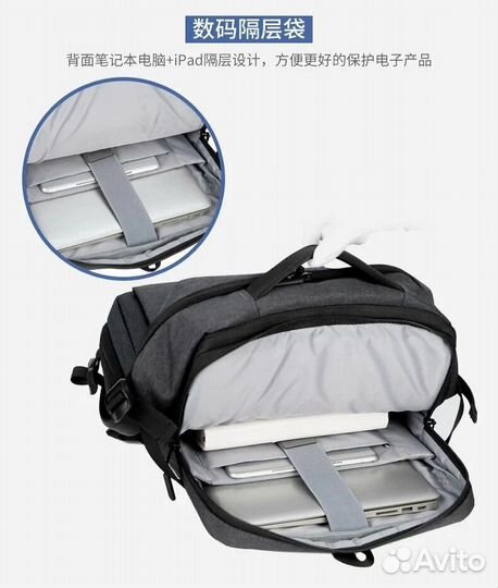 Рюкзак портфель мужской с USB бортом