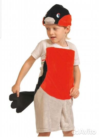 Новогодний костюм для мальчика снегирь