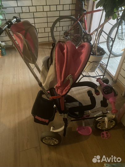 Велосипед коляска с ручкой