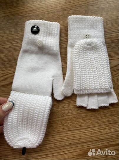 Перчатки Варижки Adidas 2в1 белые оригинал