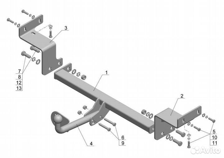 Фаркоп для KIA Ceed универсал 2006-2012