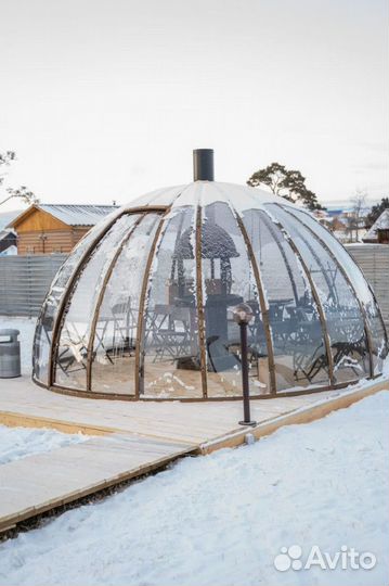 Купольная беседка с гриль зоной