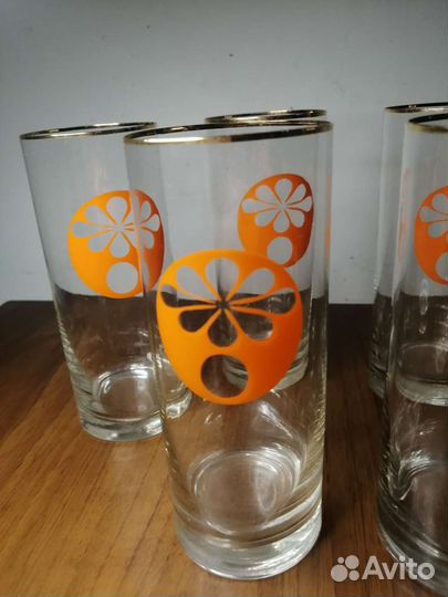Стаканы высокие. Винтаж. тонкое стекло СССР