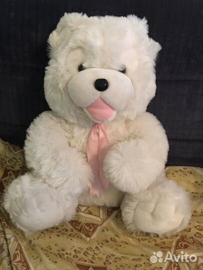 Белый Плюшевый медведь