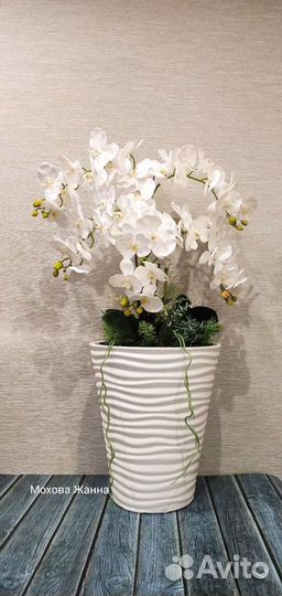 Напольная интерьерная орхидея (листайте фото)