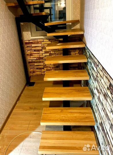 Перила деревянные с установкой