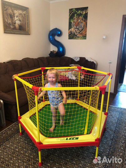 Прокат. Бесплатная доставка. Батут манеж с сеткой