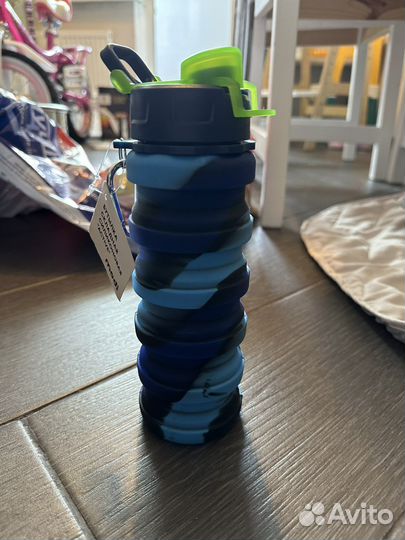 Бутылка для воды складная силиконовая