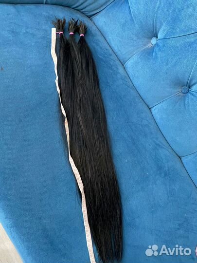 Волосы б/у 60 см черные