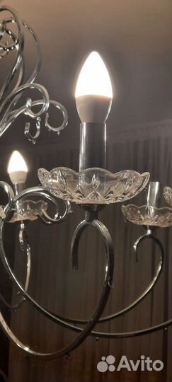 Люстра потолочная бу хрустальная