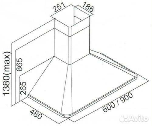 Вытяжка каминная Kaiser A 6315 ElfEm Eco бежевый/м