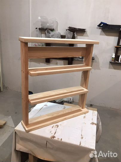 Полка настенная навесная массив