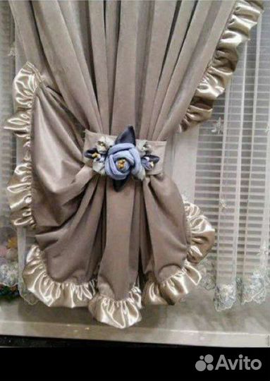 Шторы дизайнерские бархатные,укороченные