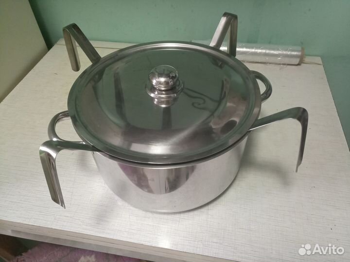 Кастрюля, с 4-мя вставками, пастоварка