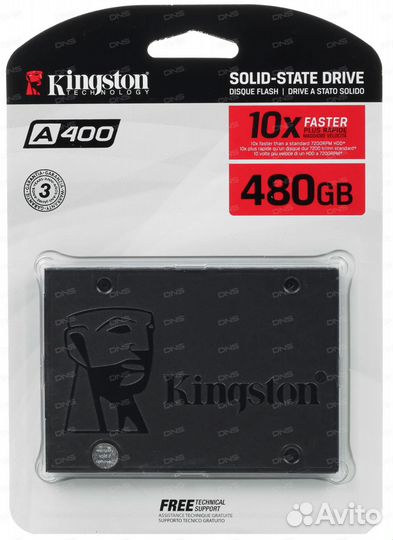 Новый SSD Kingston A400 480гб