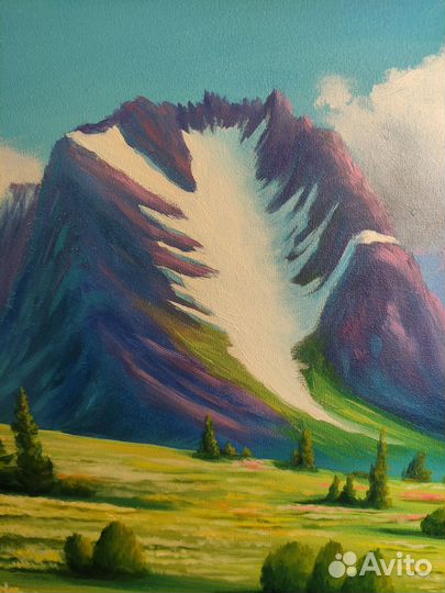 Картина маслом на холсте природа горы