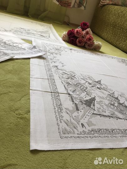 Платок на голову белые