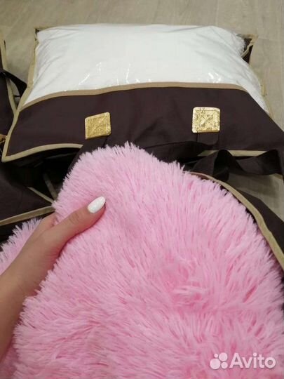 Пушистый плед травка