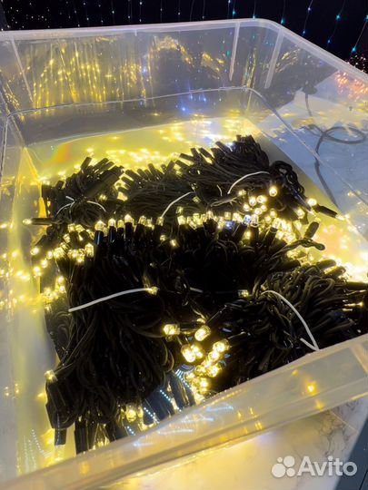 Уличные гирлянды каучуковый провод IP67