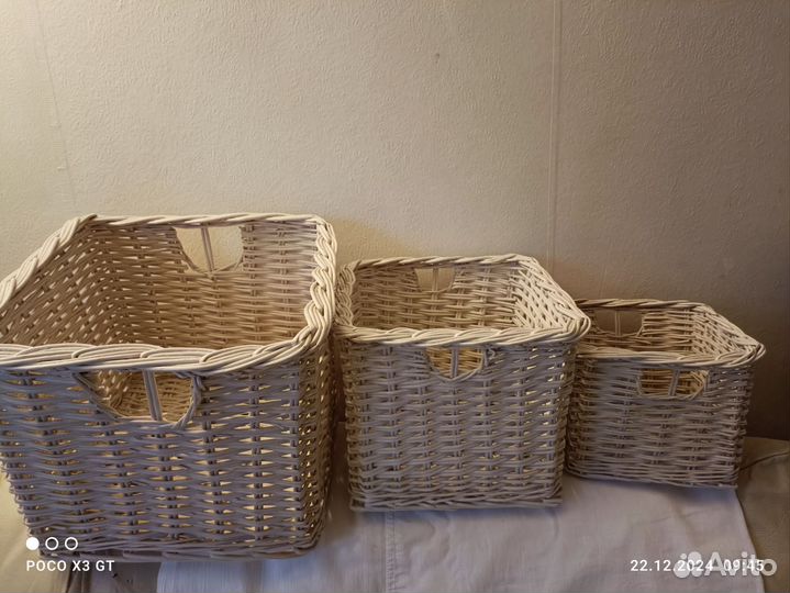 Корзина плетеная IKEA для хранения