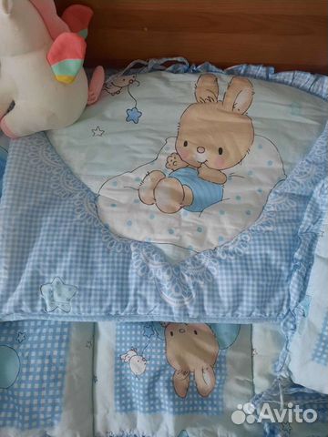 Бортики в кроватку для мальчика+балдахин