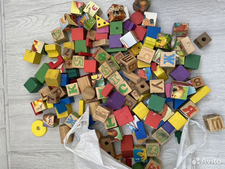 Кубики деревянные