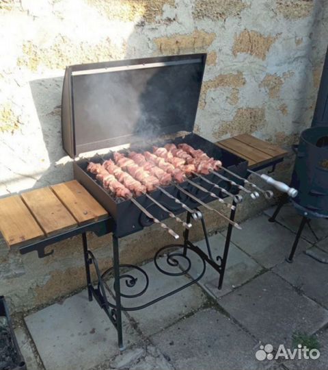 Мангалы из стали 4 мм с крышкой и доп.комплектом