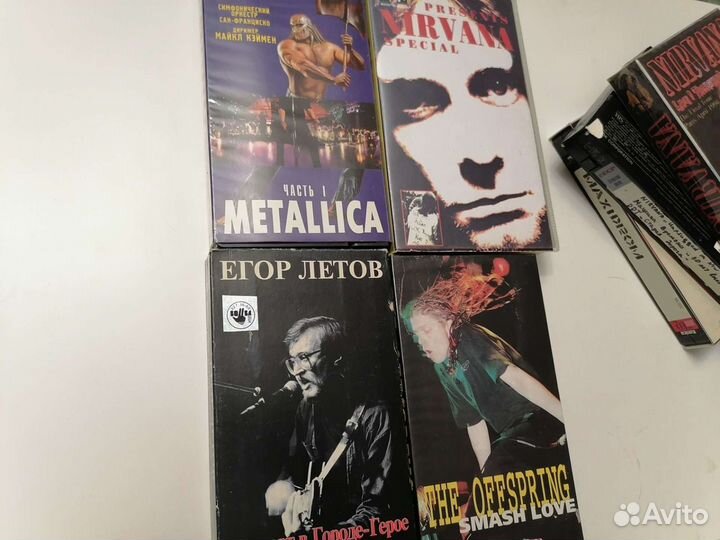 Видеокассеты с музыкой - рок, гранж, панк, металл