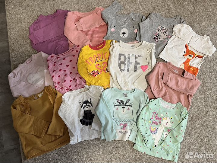 Вещи пакетом для девочки 86 92