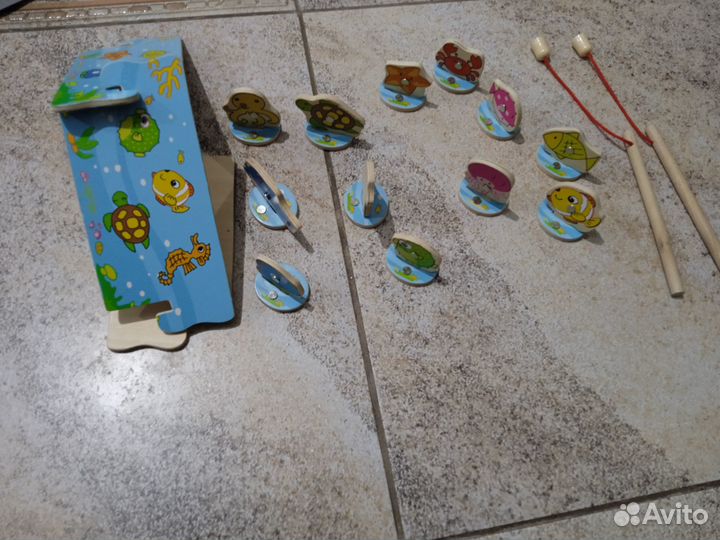 Игра магнитная Рыбалка деревянная