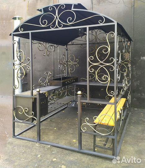 Беседка мангал для дачи