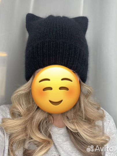 Коточепчик/котошапка из пуха норки