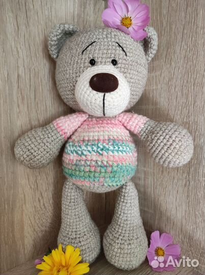 Вязаная игрушка Мишка Тёма. Ручная работа